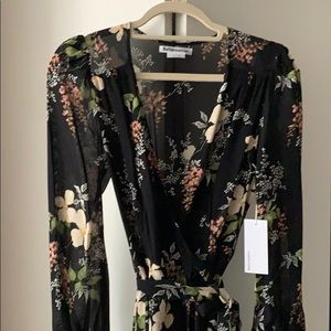 Reformation midi wrap dress